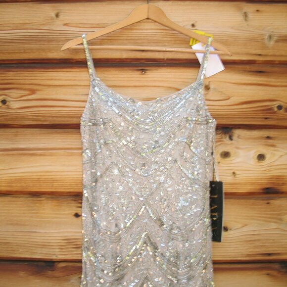 NWT Lara New York 29117 SCOOP NECK BEADED DRESS - Picture 5 of 12